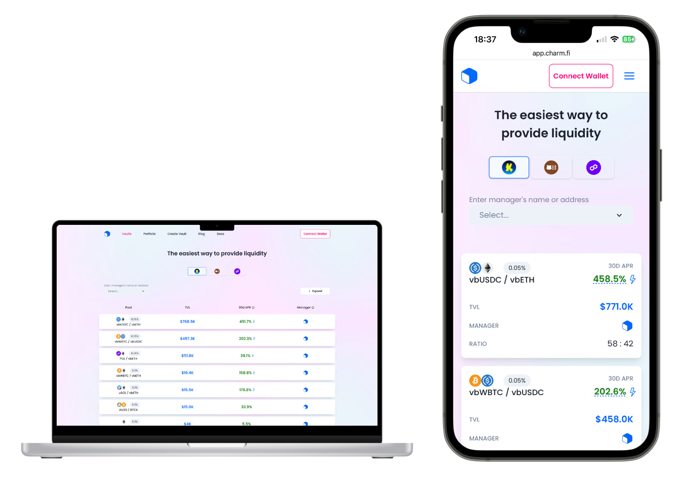 Discover Vaults on desktop and mobile